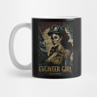 Engineer Girl Vintage Cracked Mug